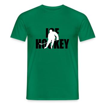 ice hockey - Men's T-Shirt - kelly green - Front - AI Model Male 178 dark (178cm)