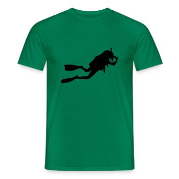diving Taucher - Männer T-Shirt - Kelly Green - Vorne - AI Model Male 178 dark (178cm)