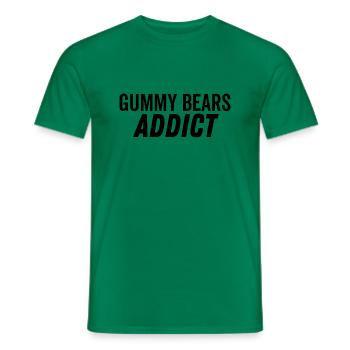 Gummy Bears Addict - Men's T-Shirt - kelly green - Front - AI Model Male 178 dark (178cm)