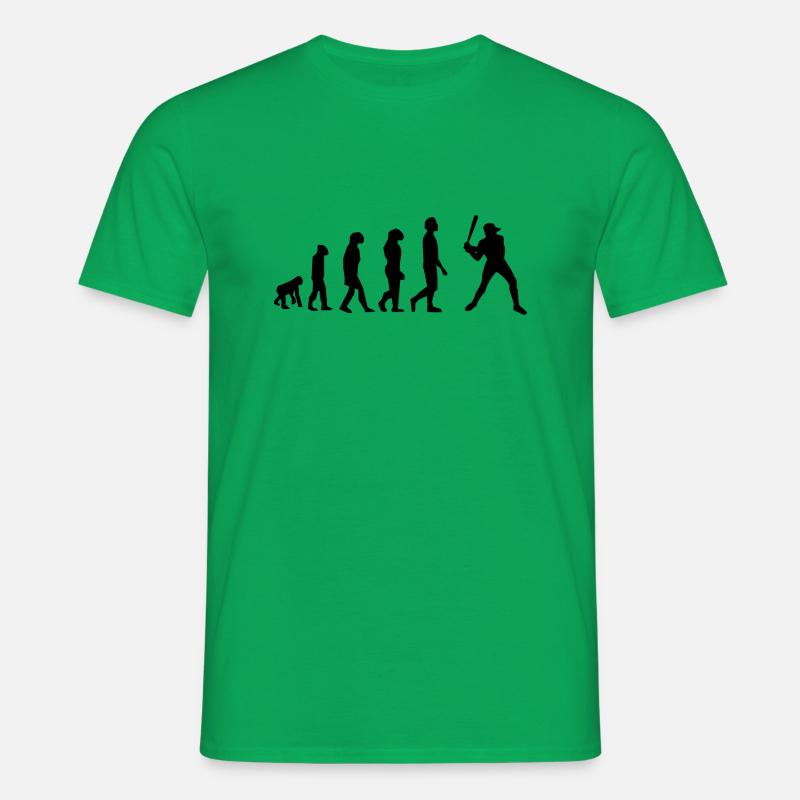 Baseball-Evolution - Männer T-Shirt - Kelly Green