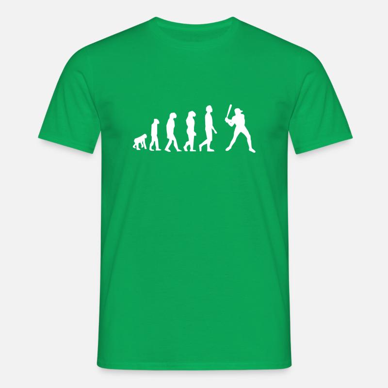 Baseball evolution - Men's T-Shirt - kelly green