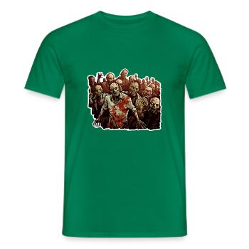Halloween Zombie Group - Men's T-Shirt - kelly green - Front - AI Model Male 178 dark (178cm)