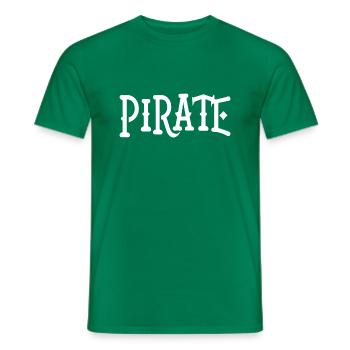 Pirate - T-shirt homme - vert - Devant - AI Model Male 178 dark (178cm)