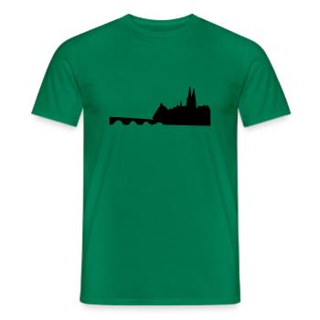 Skyline Regensburg - Männer T-Shirt - Kelly Green - Vorne - AI Model Male 178 dark (178cm)