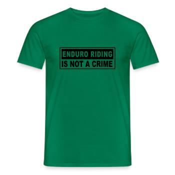 enduro riding not a crime - T-shirt homme - vert - Devant - AI Model Male 178 dark (178cm)