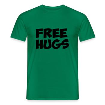 free hugs citation humour fun câlin - T-shirt homme - vert - Devant - AI Model Male 178 dark (178cm)