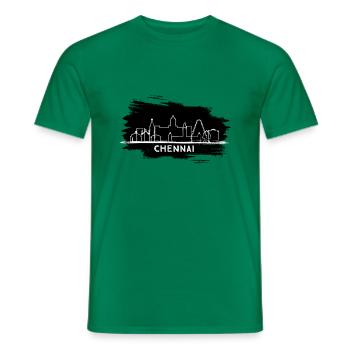 Chennai Skyline - Männer T-Shirt - Kelly Green - Vorne - AI Model Male 178 dark (178cm)