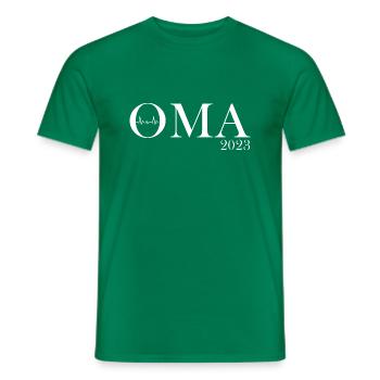Großmutter 2023 Schwanger Werdende Oma - Männer T-Shirt - Kelly Green - Vorne - AI Model Male 178 dark (178cm)