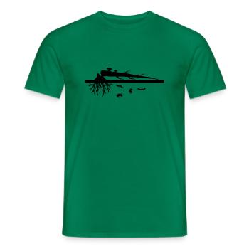 Fallen tree - Men's T-Shirt - kelly green - Front - AI Model Male 178 dark (178cm)