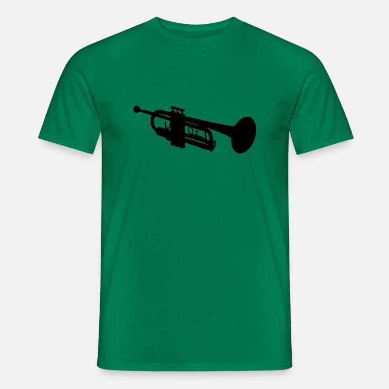 Trompete Silhouette - Männer T-Shirt - Kelly Green