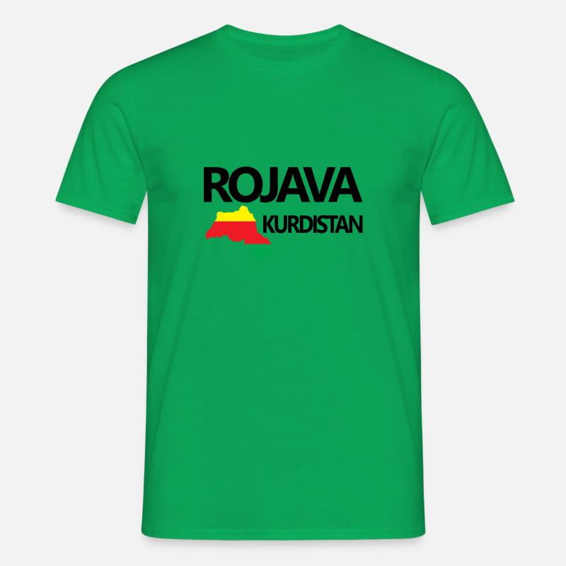Rojava Kurdistan - Männer T-Shirt - Kelly Green