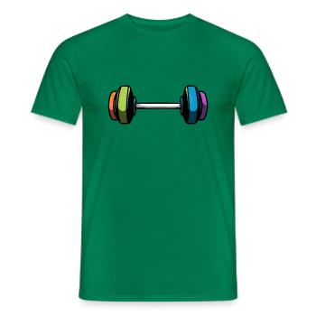 Haltères Gym Entraînement Fitness Gym - T-shirt homme - vert - Devant - AI Model Male 178 dark (178cm)