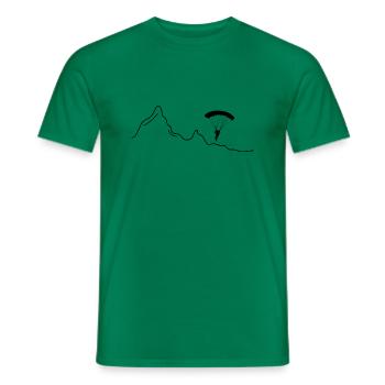Paragliding Extremsport Paraglider - Männer T-Shirt - Kelly Green - Vorne - AI Model Male 178 dark (178cm)