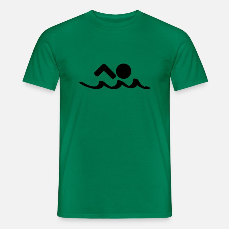 schwimmen - Männer T-Shirt - Kelly Green