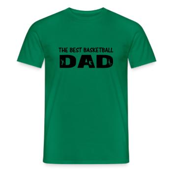 Basketball Papa Geschenk Basketball Liebhaber - Männer T-Shirt - Kelly Green - Vorne - AI Model Male 178 dark (178cm)