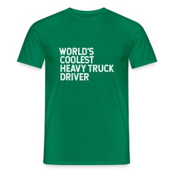 World's coolest heavy truck driver - Men's T-Shirt - kelly green - Front - AI Model Male 178 dark (178cm)