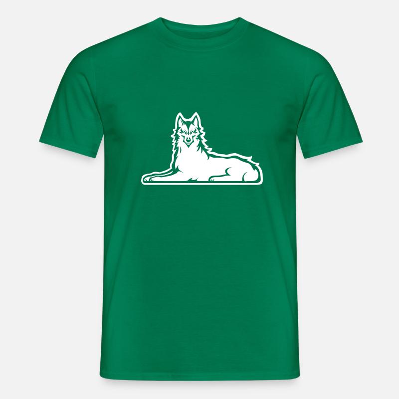 Tschetschenischer Weißer Wolf - Männer T-Shirt - Kelly Green
