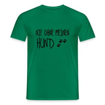 nie ohne meinen hund - Männer T-Shirt - Kelly Green - Vorne - AI Model Male 178 dark (178cm)