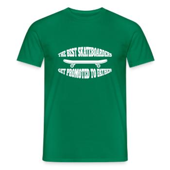 Skateboard Dad Longboard Vater Skaten Papa Skater - Männer T-Shirt - Kelly Green - Vorne - AI Model Male 178 dark (178cm)