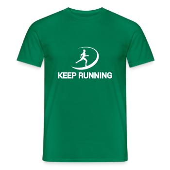Marathon Triathlon Running Jogging Biking Cycling - Men's T-Shirt - kelly green - Front - AI Model Male 178 dark (178cm)