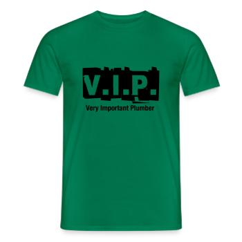 V.I.P. Very Important Plumber - Men's T-Shirt - kelly green - Front - AI Model Male 178 dark (178cm)