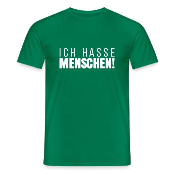 Ich Hasse Menschen - Männer T-Shirt - Kelly Green - Vorne - AI Model Male 178 dark (178cm)