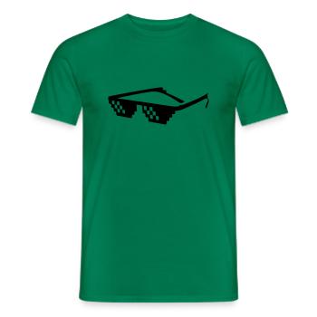 Lunettes de soleil - T-shirt homme - vert - Devant - AI Model Male 178 dark (178cm)