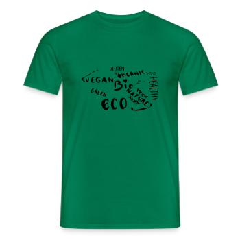 Bio Vegan - Men's T-Shirt - kelly green - Front - AI Model Male 178 dark (178cm)