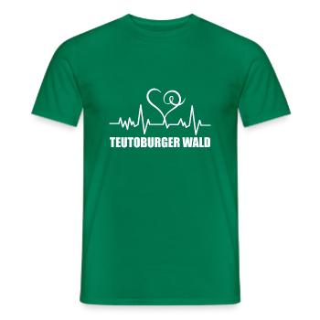 Heartbeat Teutoburger Wald - Männer T-Shirt - Kelly Green - Vorne - AI Model Male 178 dark (178cm)