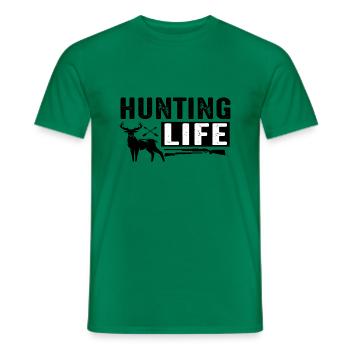 Hunting Life - Männer T-Shirt - Kelly Green - Vorne - AI Model Male 178 dark (178cm)