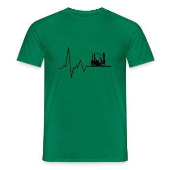 herzschlag stapler - Männer T-Shirt - Kelly Green - Vorne - AI Model Male 178 dark (178cm)