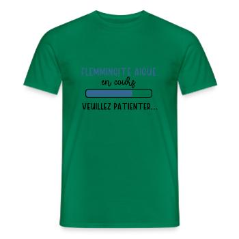 Flemmingite aigüe en cours cadeau humour homme - T-shirt homme - vert - Devant - AI Model Male 178 dark (178cm)