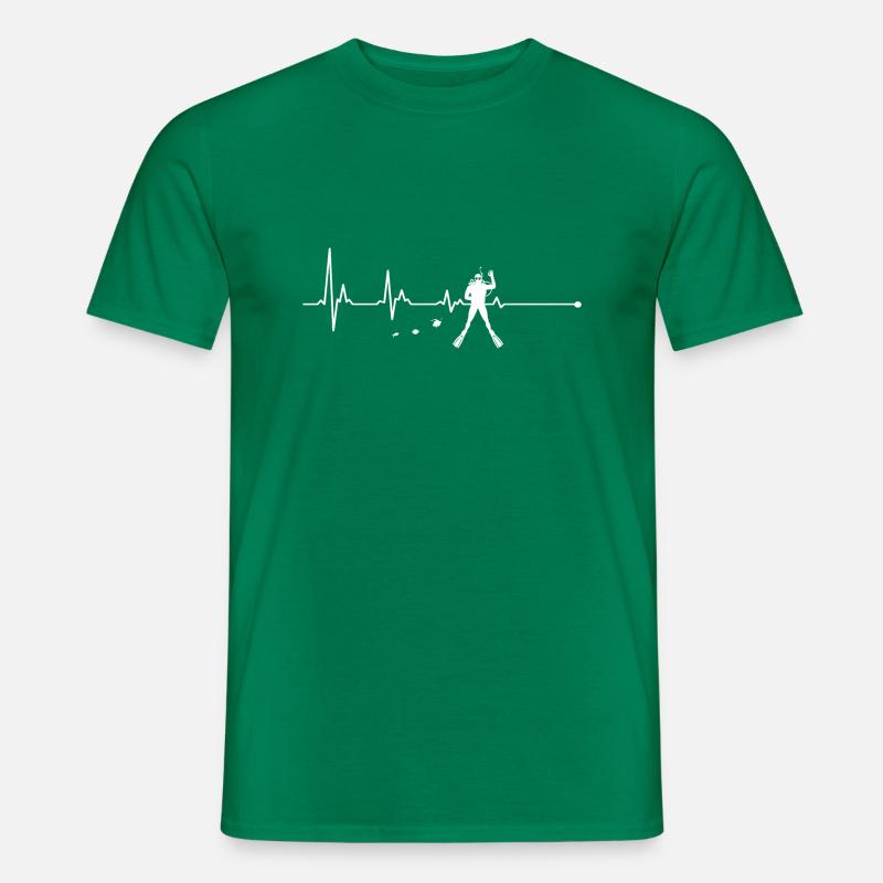 Tauchen Herzschlag Dive - Männer T-Shirt - Kelly Green