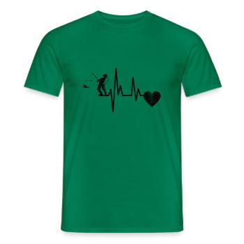 Fishing Anglers Fishing Fishing hooks - Men's T-Shirt - kelly green - Front - AI Model Male 178 dark (178cm)
