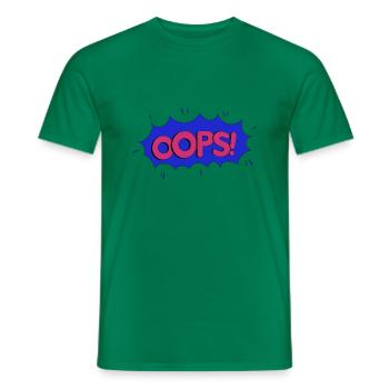 OOPS bleu rose - T-shirt homme - vert - Devant - AI Model Male 178 dark (178cm)