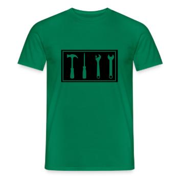tool - Men's T-Shirt - kelly green - Front - AI Model Male 178 dark (178cm)