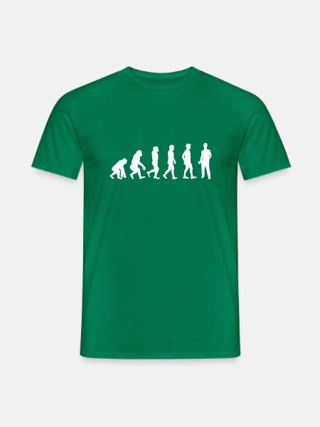 Evolution Bauarbeiter weiß - Männer T-Shirt - Kelly Green