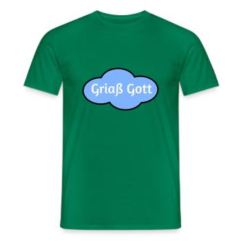 Griaß Gott - Männer T-Shirt - Kelly Green - Vorne - AI Model Male 178 dark (178cm)