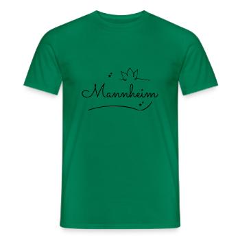 Mannheim Monnem Mannheimat - Men's T-Shirt - kelly green - Front - AI Model Male 178 dark (178cm)