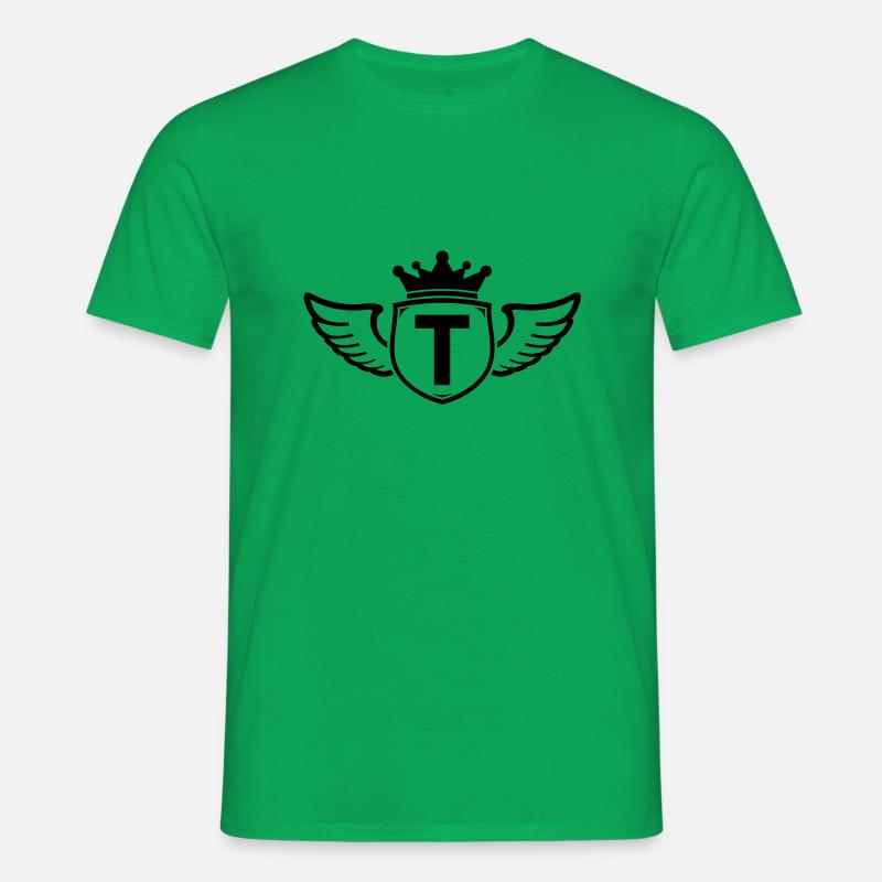 t,Anfangsbuchstabe, Name, - Männer T-Shirt - Kelly Green