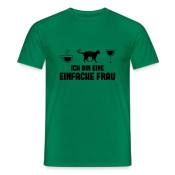 Ich bin ein Einfache Frau - (2) - Männer T-Shirt - Kelly Green - Vorne - AI Model Male 178 dark (178cm)