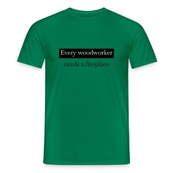 carpentry funny woodworking daddesign cool joke - Männer T-Shirt - Kelly Green - Vorne - AI Model Male 178 dark (178cm)