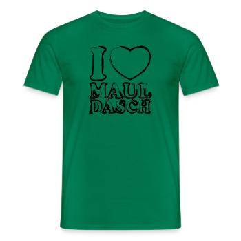 I LOVE MAULDASCH - Streetlook - Männer T-Shirt - Kelly Green - Vorne - AI Model Male 178 dark (178cm)