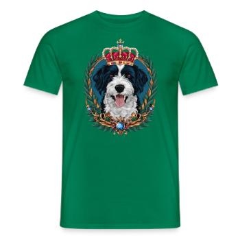 Lagotto Romagnolo avec couronne - T-shirt homme - vert - Devant - AI Model Male 178 dark (178cm)