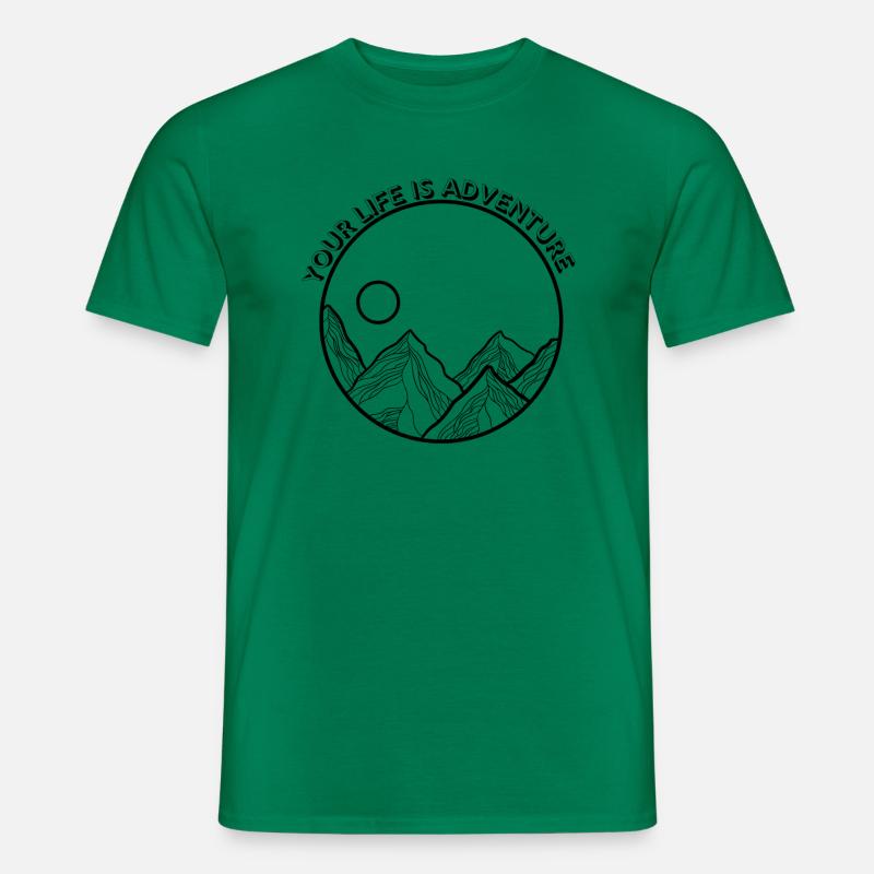 Dein Leben ist ein Abenteuer - Männer T-Shirt - Kelly Green