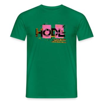 Bitcoin 2023 (Miami) - L’avenir est maintenant, Miami - T-shirt homme - vert - Devant - AI Model Male 178 dark (178cm)