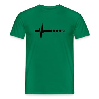 Squash Heartbeat - Chemise racquetball - T-shirt homme - vert - Devant - AI Model Male 178 dark (178cm)