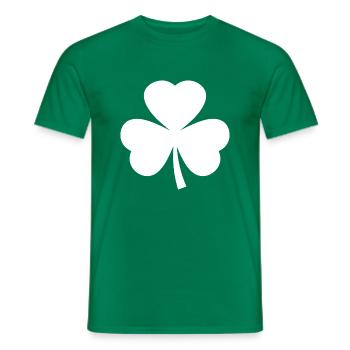 cloverleaf - Men's T-Shirt - kelly green - Front - AI Model Male 178 dark (178cm)
