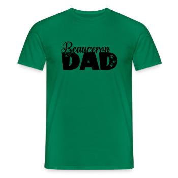 Beauceron Dad - Hundepapa lustiger Spruch - Männer T-Shirt - Kelly Green - Vorne - AI Model Male 178 dark (178cm)
