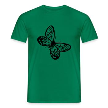 Schmetterlinge: Callitaera Aurora - Männer T-Shirt - Kelly Green - Vorne - AI Model Male 178 dark (178cm)